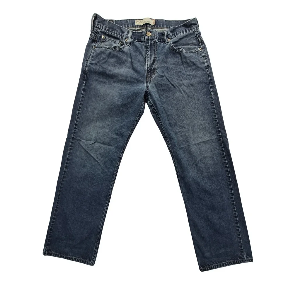 Levi's 569 Loose Straight Jeans Men's 34x32 Blue Relaxed Fit Denim